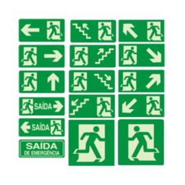Sinalização rota de fuga fotoluminescente